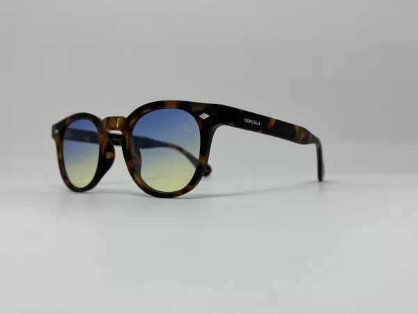 oculos tanned animal print lente azul