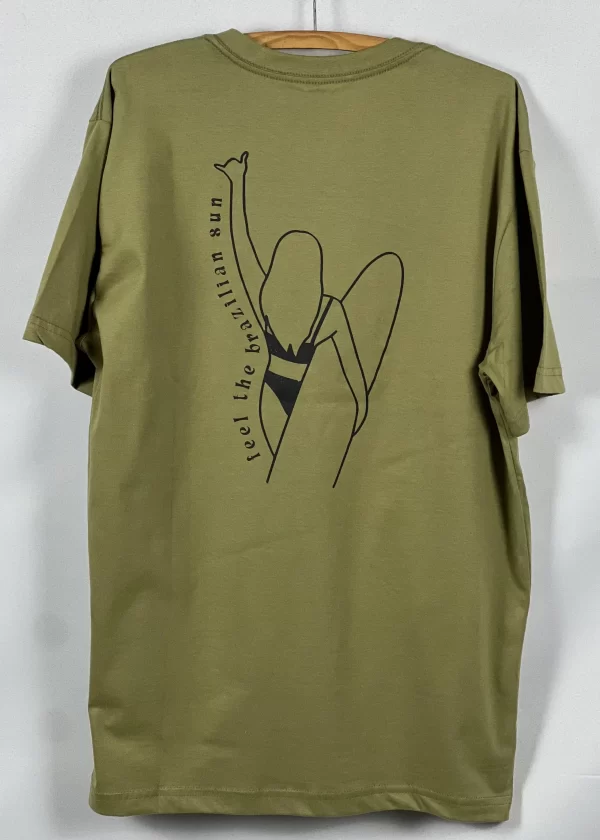 camiseta premium surf verde oliva